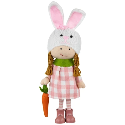 13" Standing Girl in Bunny Hat Easter Figurine