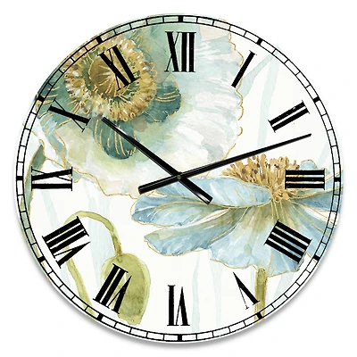 Designart 'My Greenhouse Cottage Flowers Ii Traditional Wall Clock