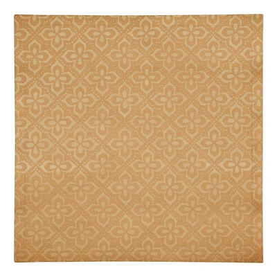 Yellow Medallion Pattern 10" x 10" Cotton Twill Napkin