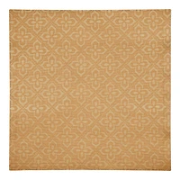 Yellow Medallion Pattern 10" x 10" Cotton Twill Napkin
