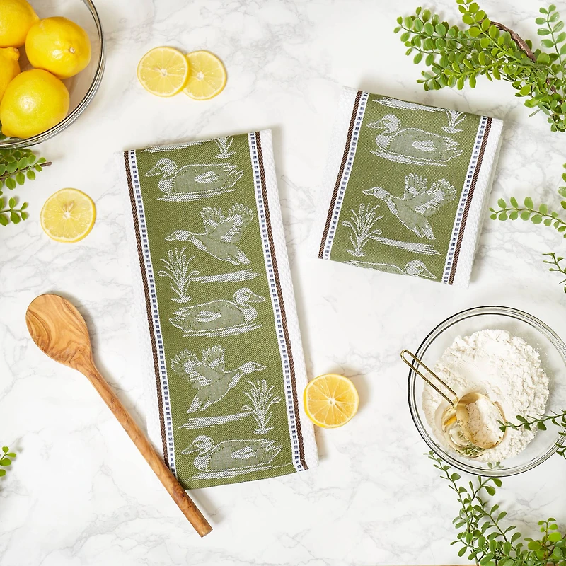 DII® Duck Jacquard Dish Towels, 2ct.