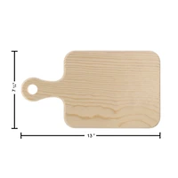 Good Wood by Leisure Arts 13" Pine Rectangle Board with Handle