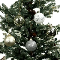 5 Pack 2.2" Silver & Gold Shatterproof Ball Ornaments by Ashland