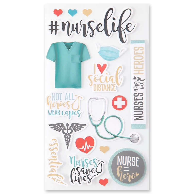 Nurse Life Dimensional Stickers by Recollections™