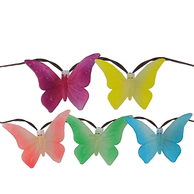 10ct. Multicolored Butterfly Garden Patio String Lights
