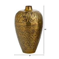 15" Gold Antique Urn