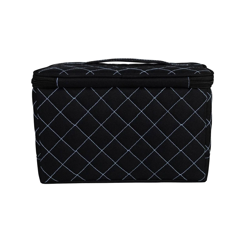 Everything Mary Black & Blue Quilted Collapsible Sewing Kit Organizer Box