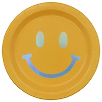 7" Yellow Smiley Face Snack Plates, 8ct. by Celebrate It™