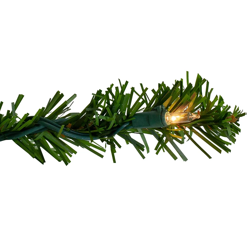 7.5ft. Pre-Lit Medium Canadian Pine Artificial Christmas Wall Tree, Clear Lights