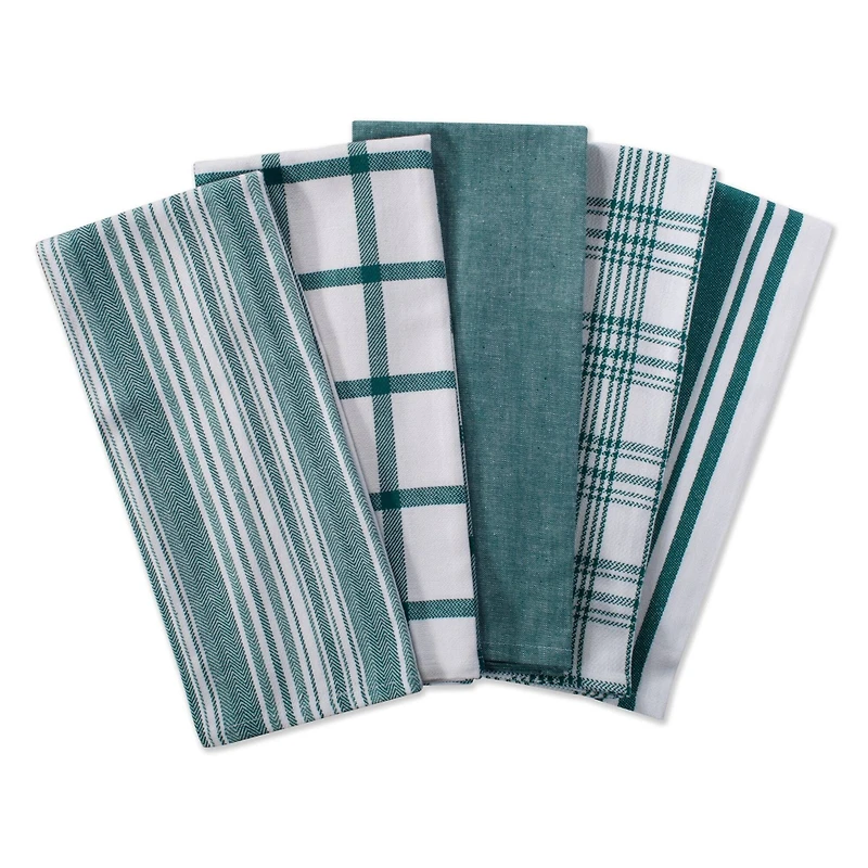DII® Teal Woven Dishtowel Set
