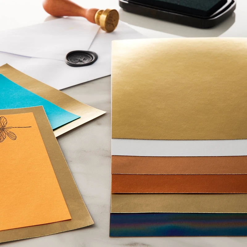 6 Packs: 48 ct. (288 total) Metallic Foil Cardstock Paper Value Pack by Recollections™, 4.5" x 7"