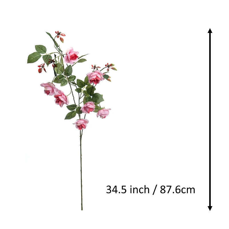 34.5" Fuchsia Rose Branch Stem by Ashland®