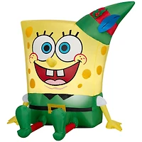 Airblown® 3ft Christmas Inflatable SpongeBob in Elf Outfit