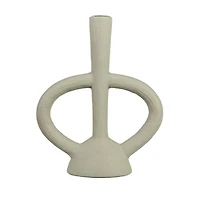 Hello Honey® 10" Ivory Modern Sculptural Taper Candle Holder