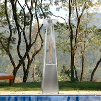 7ft. Stainless Steel Pyramid Glass Tube Outdoor Gas Heater