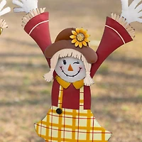 Glitzhome® 36" Fall Metal Scarecrow Yard Stake Set
