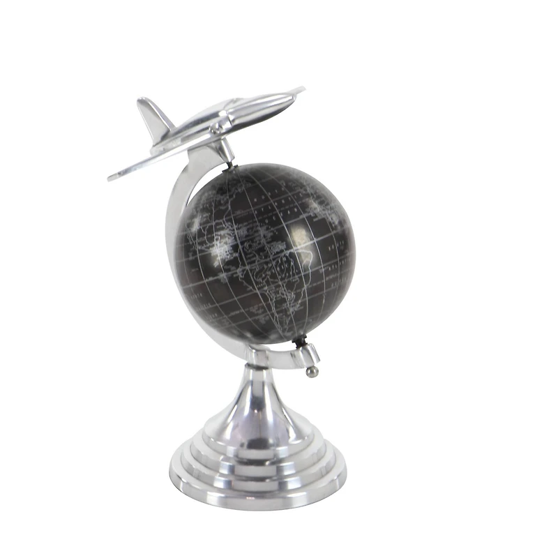 12" Silver Aluminum Glam Globe