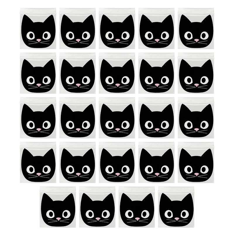Black Cat Zip Treat Bags, 24ct. by Makery™