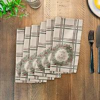 Merry & Bright Plaid Cotton Twill Napkin
