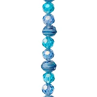 12 Pack: Aqua Mix Glass Faceted Beads by Bead Landing™