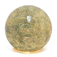 Simple Designs 8" Sage Green Mosaic Stone Ball Table Lamp