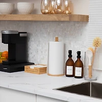 Mind Reader Lattice Bamboo Paper Towel & Napkin Holder Set