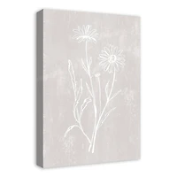 Simple White Floral I Canvas Wall Art