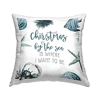 Stupell Industries Christmas by the Sea Throw Pillow