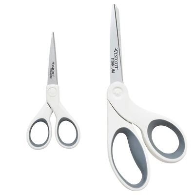 Westcott® 8" Bent & 5" Micro Tip Titanium Scissor Set