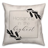 Hosanna Highest Pillow 2 18" x 18" Throw Pillow