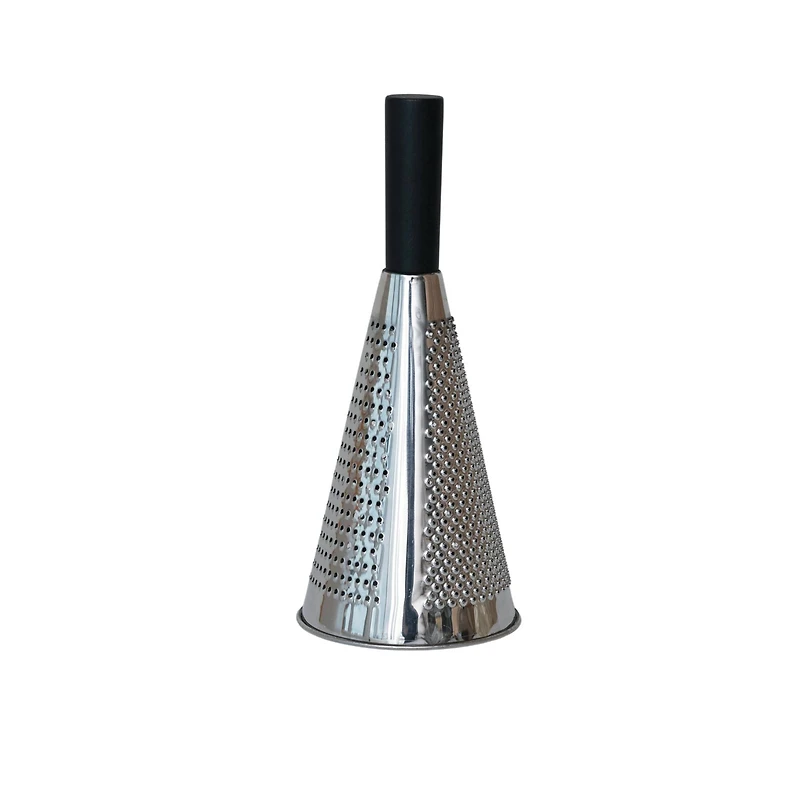 Hello Honey® 10.5" Black Stainless Steel Cone Shaped Grater with Mango Wood Handle