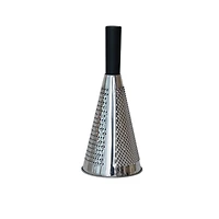 Hello Honey® 10.5" Black Stainless Steel Cone Shaped Grater with Mango Wood Handle