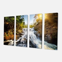 Designart - Waterfall through the Forest