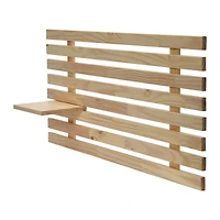 Hello Honey® Adjustable Natural Solid Wood 2-Panel Headboard Set with Wall Storage for Twin, Queen or King