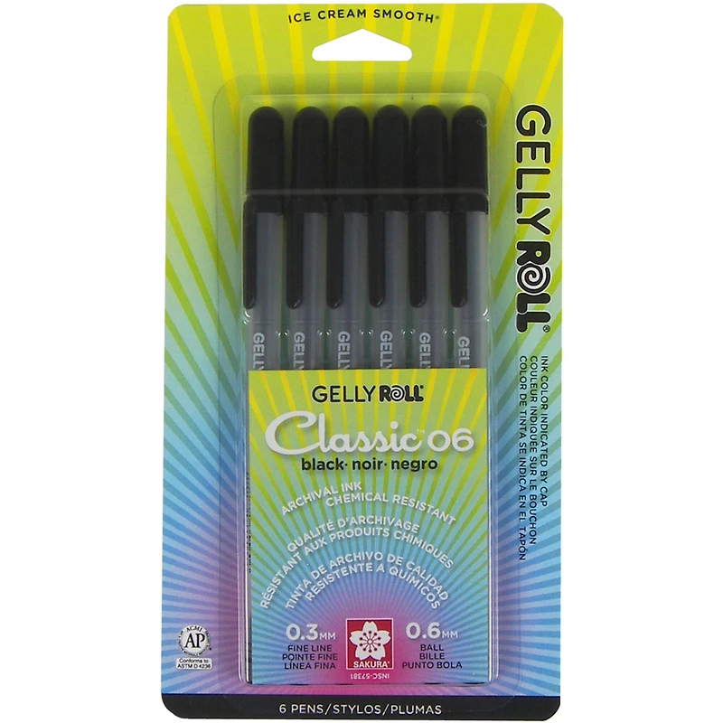 Sakura® Gelly Roll® Black Fine Point Pen Set