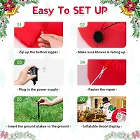 Glitzhome® 6ft. Lighted Inflatable Rotating Snowman Décor