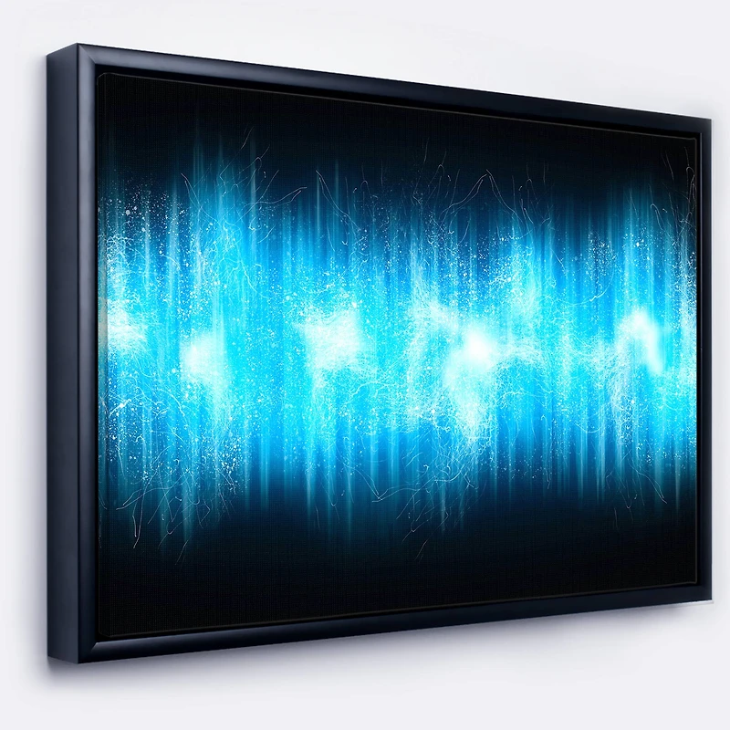 Designart - Blue Ice Flame Abstract