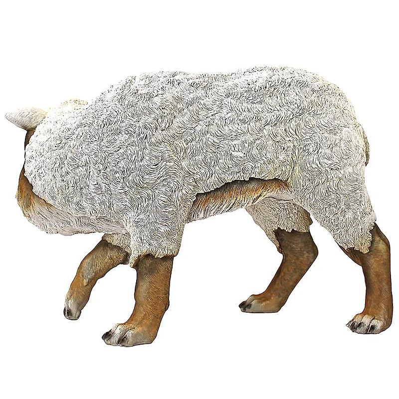 Design Toscano 11" Wolf in Sheep's Clothing Garden Statue
