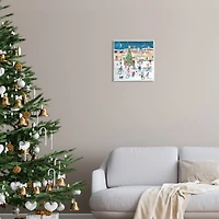 Stupell Industries Christmas Tree Town Scene Wall Art Plaque