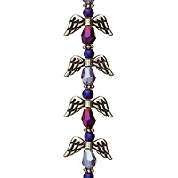 12 Pack: Glass & Metal Angel Beads by Bead Landing