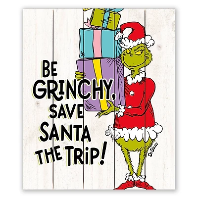20" The Grinch Be Grinchy Pallet Wood Wall Art