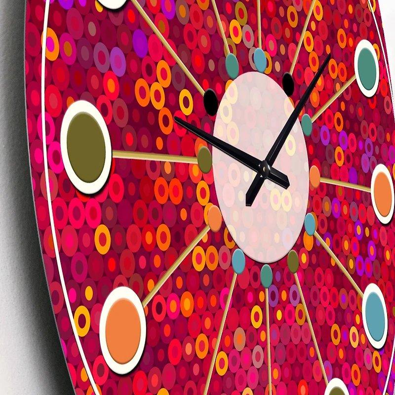 Designart 'Circular Retro Design Iii Mid-Century Modern Wall Clock