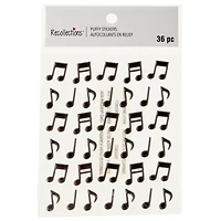 12 Packs: 36 ct. (432 total) Puffy Music Note Stickers by Recollections™ Signature™