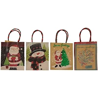 20-Count Assorted Paper Christmas Themed Gift Bags