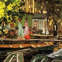 26.75" Bathers at Grenouillere 1869 Canvas Replica Painting