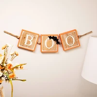 27.5" Distressed BOO Halloween Decorative Hanging Banner