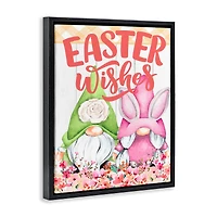 Stupell Industries Easter Wishes Gnomes Floater Framed Art
