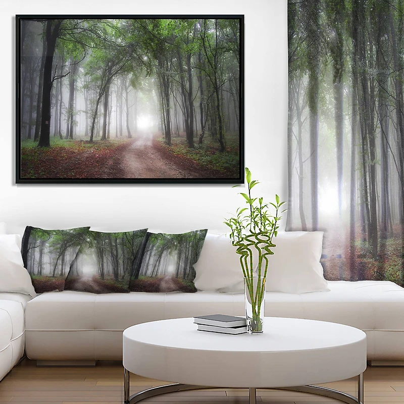 Designart - Light Through Green Fall Forest