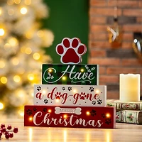 Glitzhome® 12" LED Lighted Pet Block Word Sign