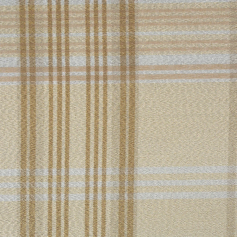 DII® Cream Metallic Plaid Tablecloth
